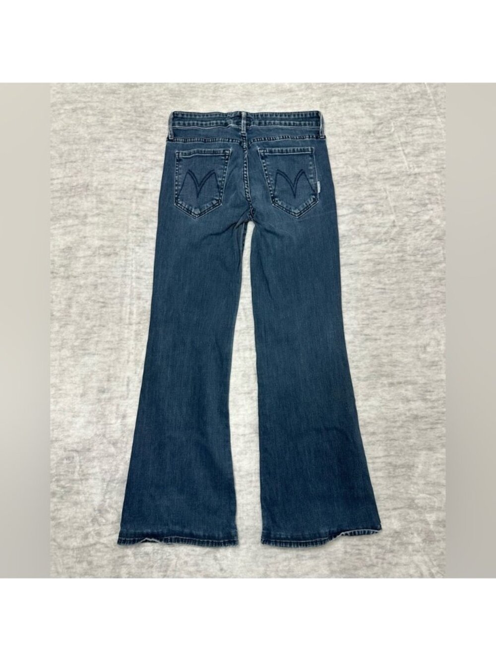 Y2K Dark Wash Flare Jeans Low Rise Bootcut Denim Vintage